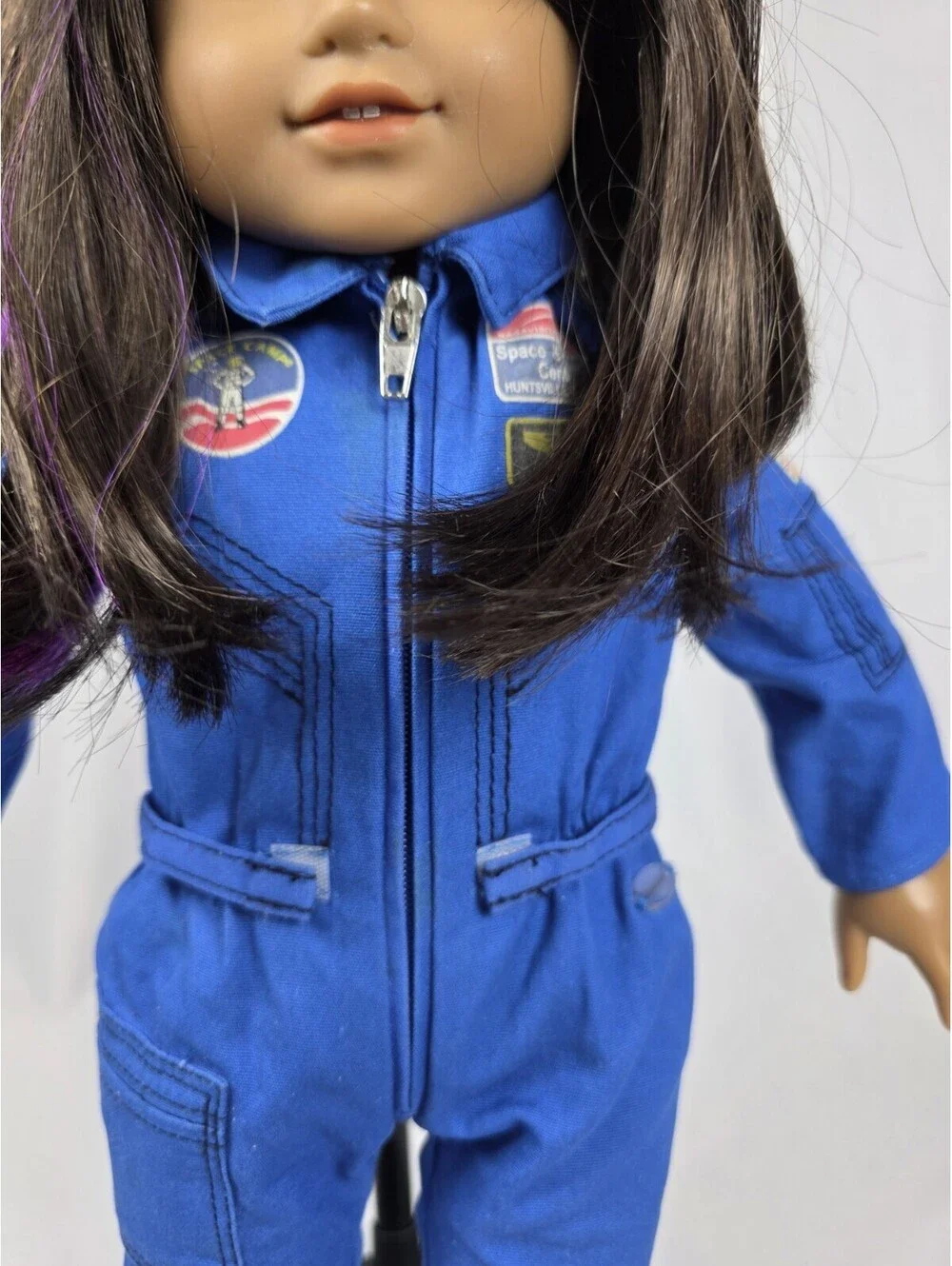 American Girl Luciana Vega Doll Girl of the Year 2018 Blue Flight Suit GUC